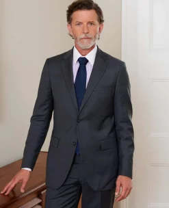 Navy Wool-Blend Prince of Wales Check Suit