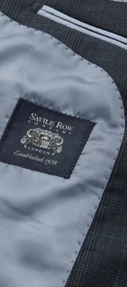 Navy Wool-Blend Prince of Wales Check Suit