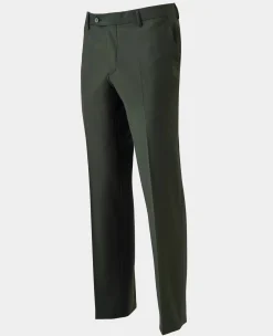 Olive Green Wool-Blend Suit