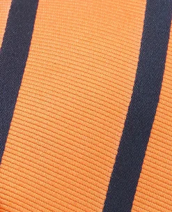 Orange Stripe Silk Tie