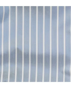 Pale Blue Cotton Twill Wide Stripe Lounge Pants