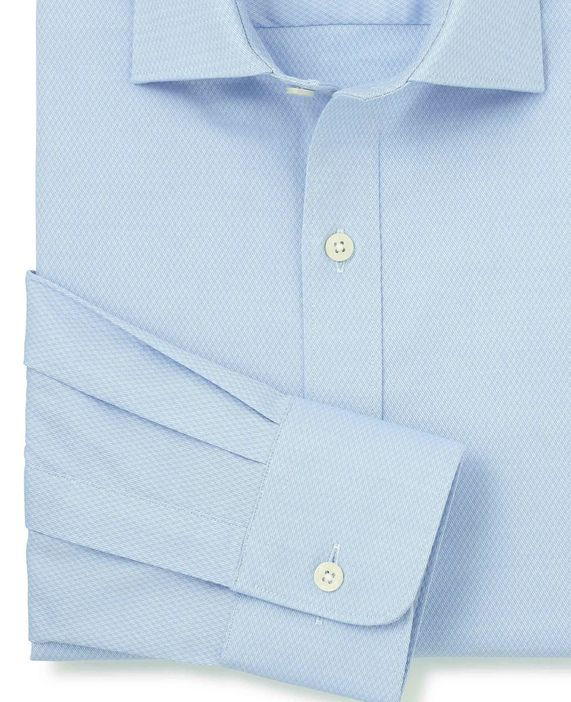 Pale Blue Stretch Cotton Slim Fit Formal Shirt - Single Cuff