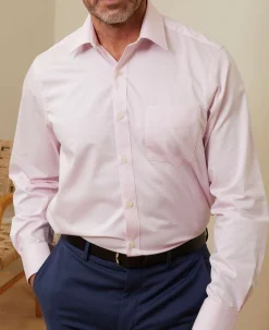 Pale Pink Fine Twill Classic Fit Formal Shirt - Single or Double Cuff