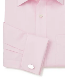 Pale Pink Fine Twill Classic Fit Formal Shirt - Single or Double Cuff