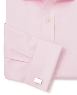 Pale Pink Twill Slim Fit Formal Shirt - Single or Double Cuff