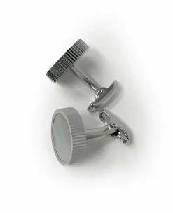 Pearl Rhodium-Plated Cufflinks