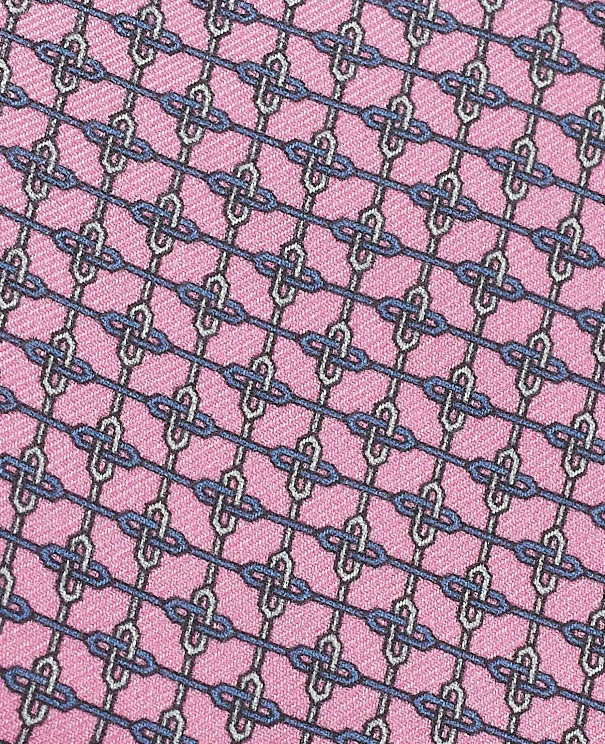 Pink Chain Silk Tie