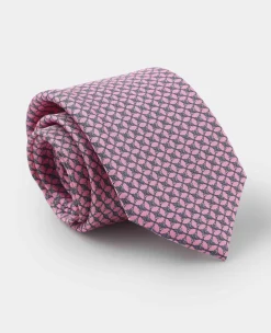 Pink Chain Silk Tie
