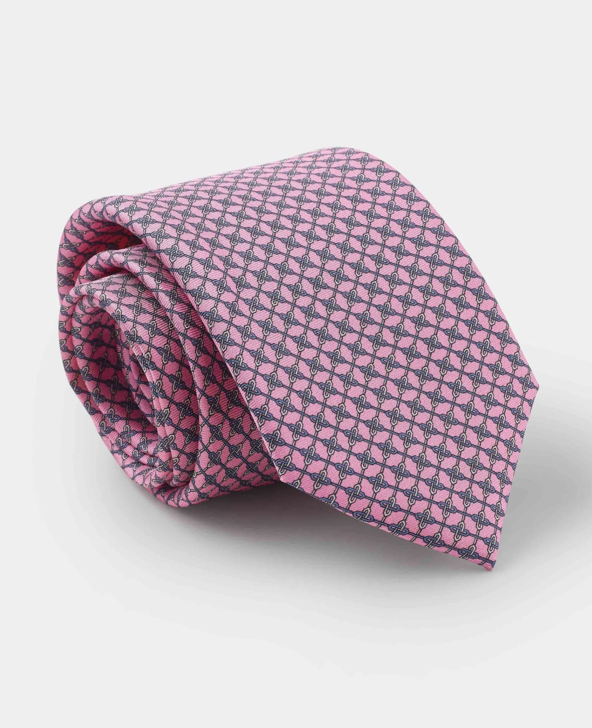 Pink Chain Silk Tie