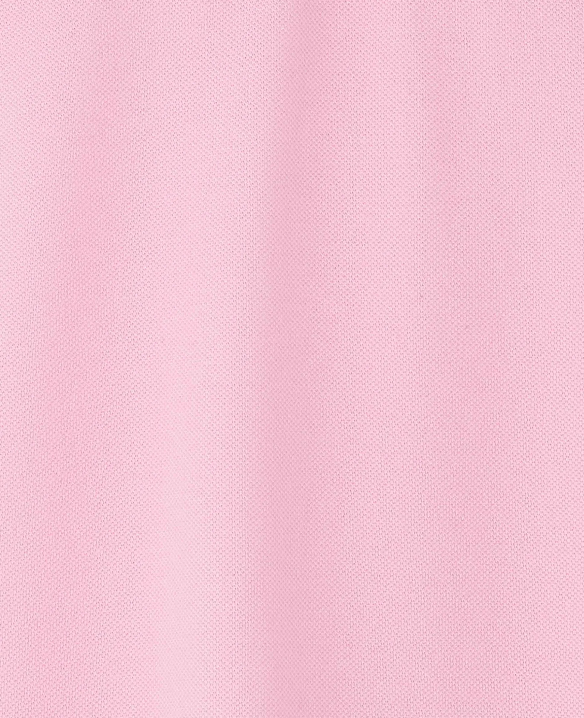 Pink Cotton Pique Short Sleeve Polo Shirt