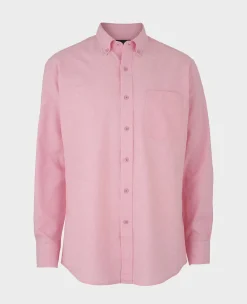 Pink Linen Cotton Classic Fit Button-Down Casual Shirt