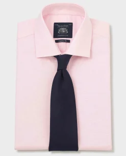 Pink Pinpoint Cotton Classic Fit Formal Shirt - Single Cuff