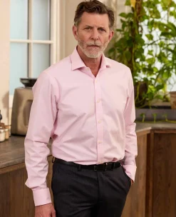 Pink Pinpoint Cotton Classic Fit Formal Shirt - Single Cuff