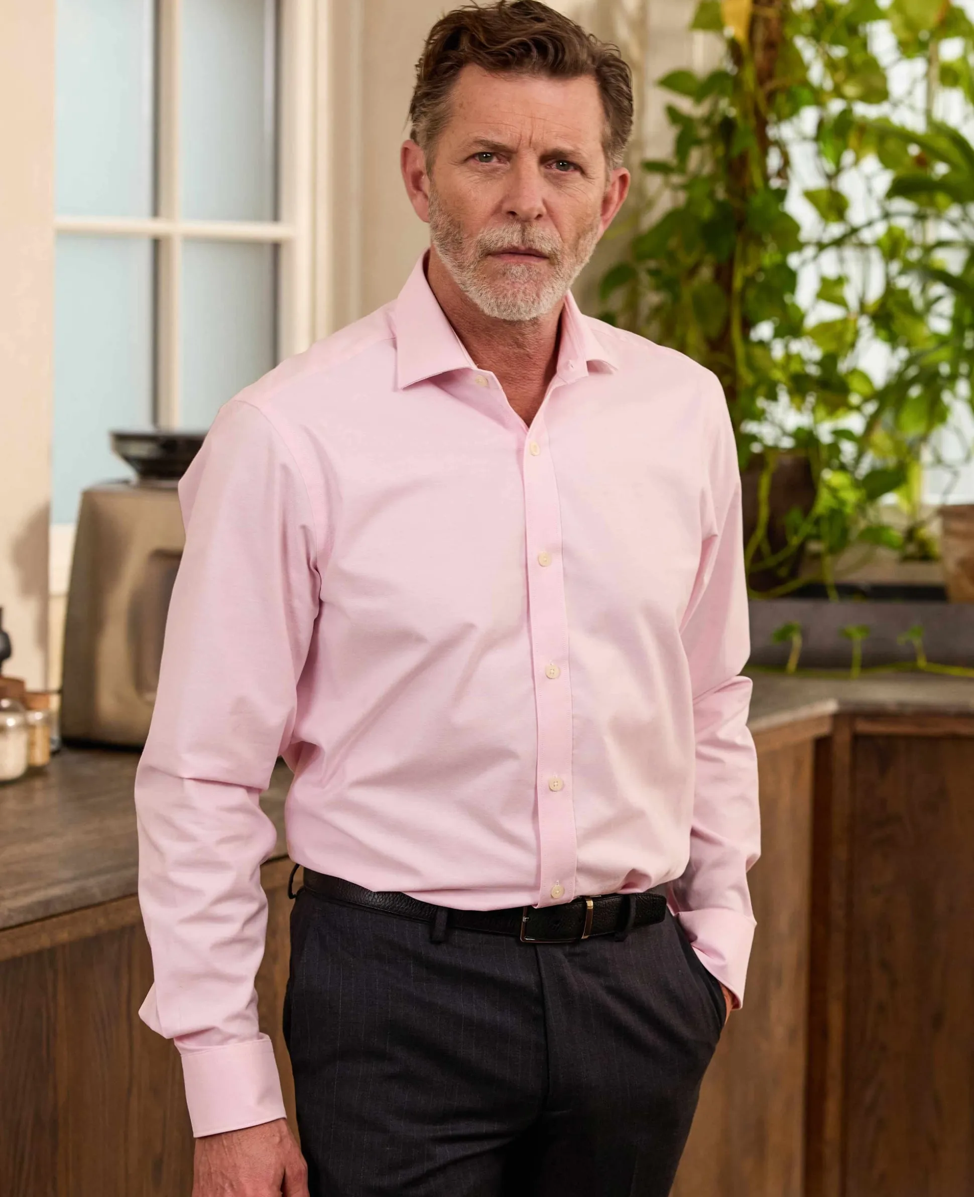 Pink Pinpoint Cotton Classic Fit Formal Shirt - Single Cuff