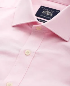 Pink Pinpoint Cotton Classic Fit Formal Shirt - Single Cuff