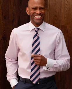 Pink Stripe Silk Tie