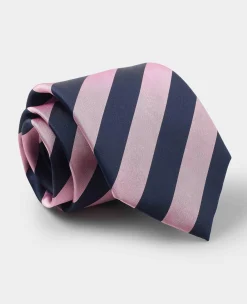 Pink Stripe Silk Tie