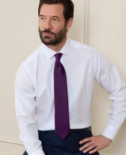 Purple Fine Twill Silk Tie