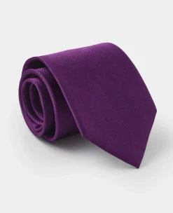 Purple Fine Twill Silk Tie