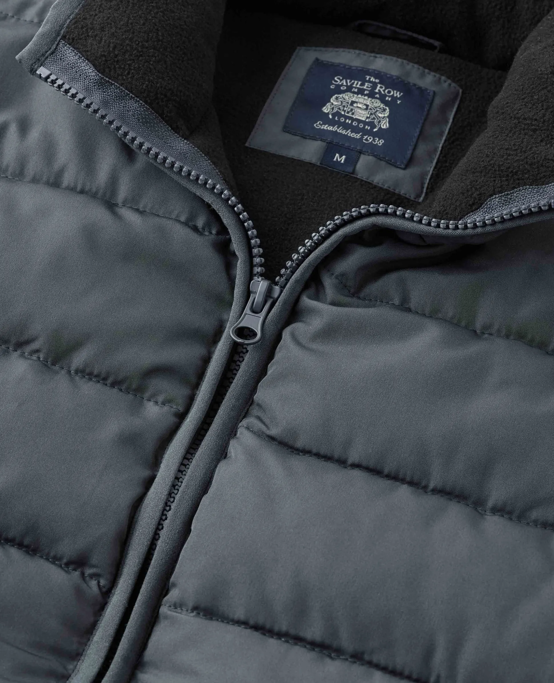 100% Recycled Dark Grey Quilted Gilet
