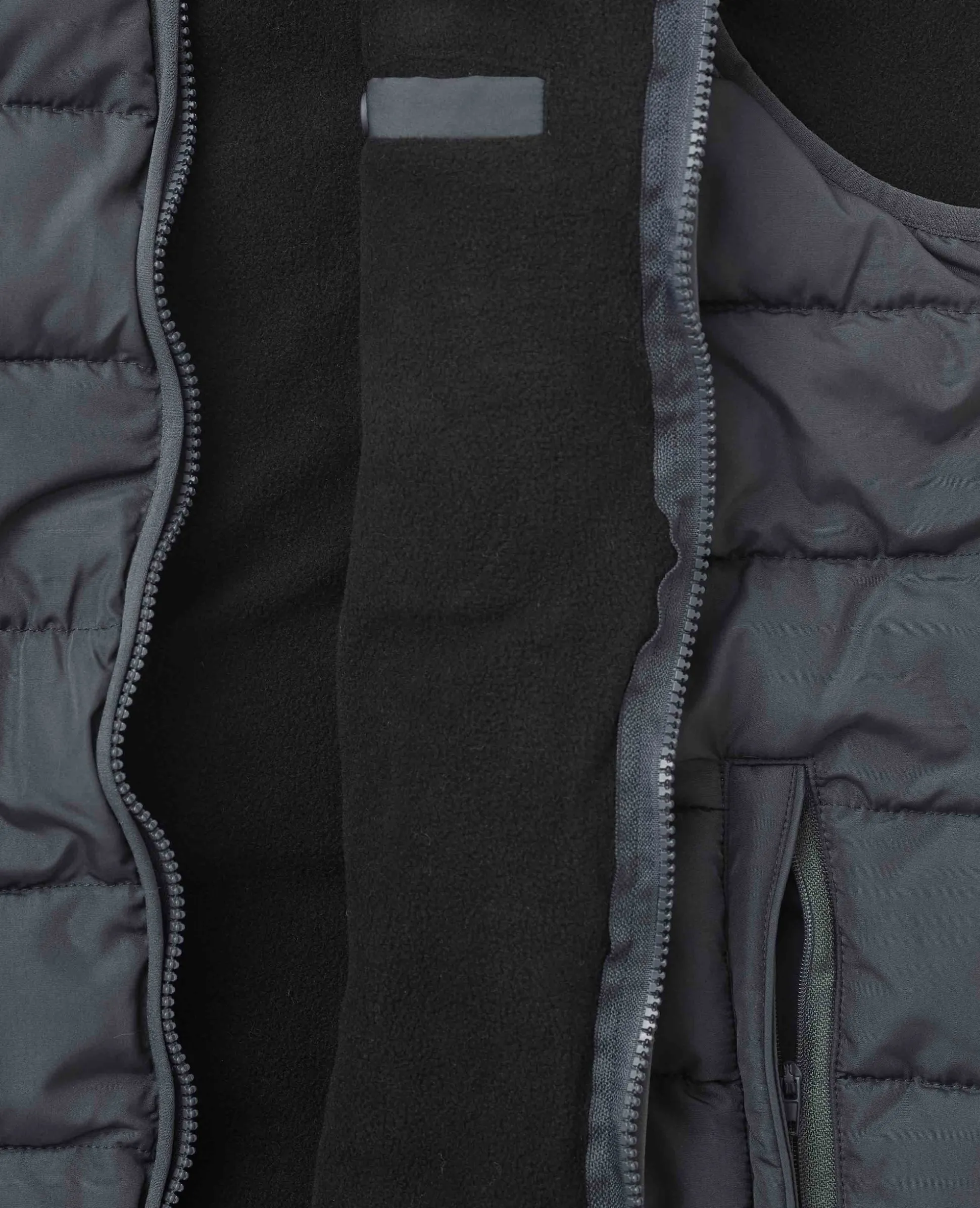 100% Recycled Dark Grey Quilted Gilet