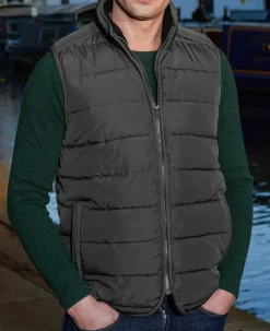 100% Recycled Dark Grey Quilted Gilet