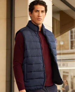 100% Recycled Navy Quilted Gilet