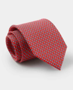 Red Chain Silk Tie