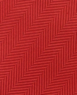 Red Herringbone Seven Fold Silk Tie