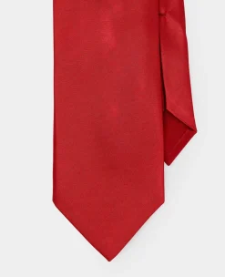 Red Seven Fold Silk Tie