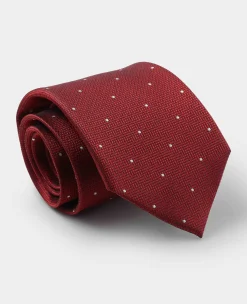 Red Spot Silk Tie