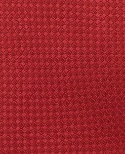 Red Textured Seven Fold Silk Tie