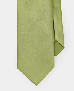 Sage Green Seven Fold Silk Tie
