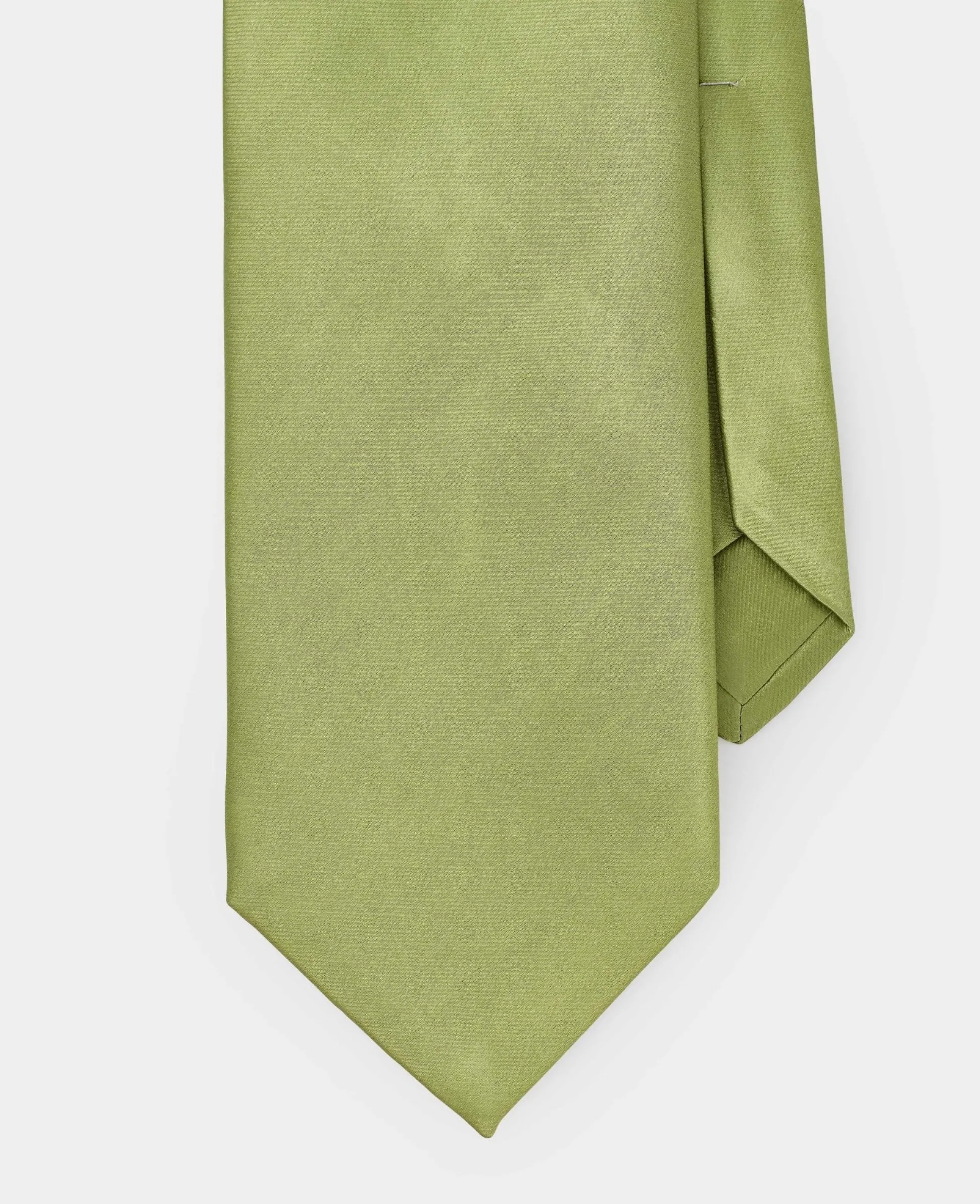 Sage Green Seven Fold Silk Tie
