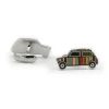Silver Tone Rhodium Plated Car Cufflinks