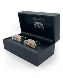 Silver Tone Rhodium Plated Car Cufflinks