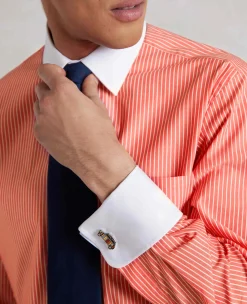 Silver Tone Rhodium Plated Car Cufflinks