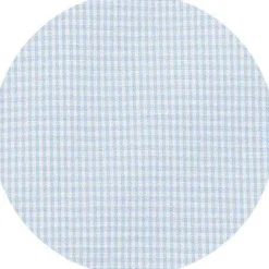 Sky Blue Cotton Gingham Check Slim Fit Winchester Formal Shirt - Double Cuff