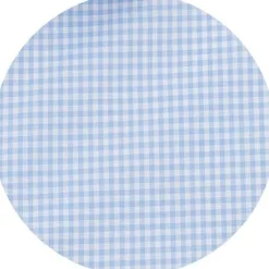 Sky Blue Cotton Gingham Slim Fit Formal Shirt - Single Cuff