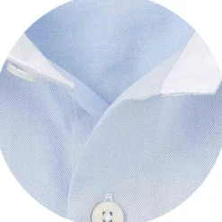 Sky Blue Two-Ply Cotton Slim Fit Gold Label Formal Shirt - Single Cuff