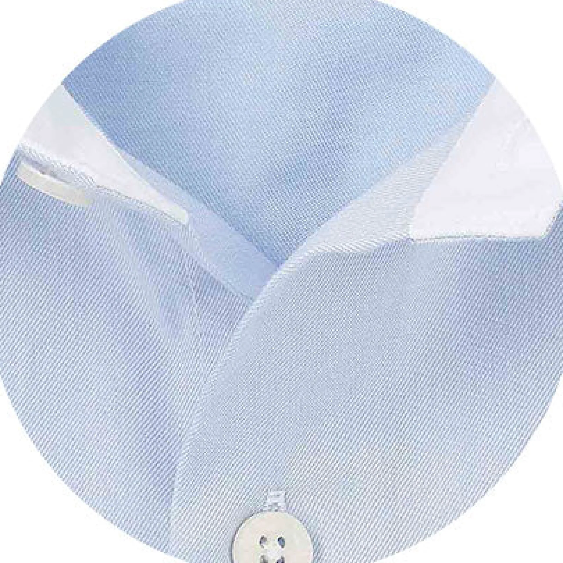 Sky Blue Two-Ply Cotton Slim Fit Gold Label Formal Shirt - Single Cuff