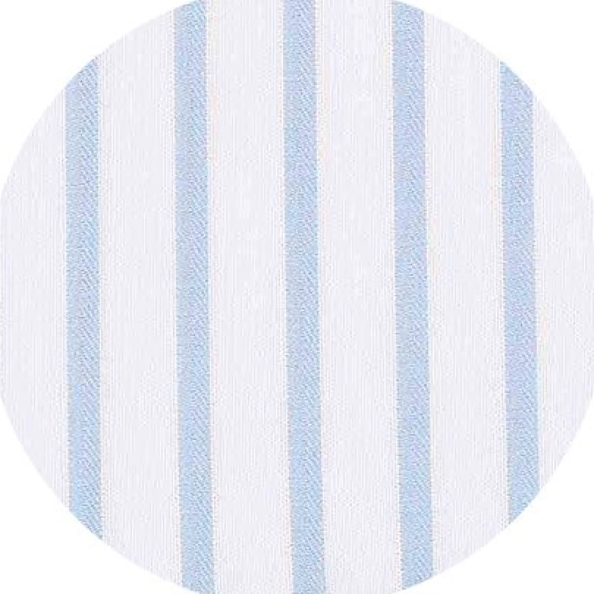 Sky Blue White Cotton Herringbone Stripe Classic Fit Winchester Formal Shirt - Double Cuff