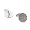 Sterling Silver Cufflink with 'Lucky' Sixpence