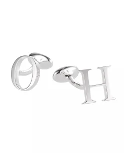 Sterling Silver Initial Single Letter Cufflink