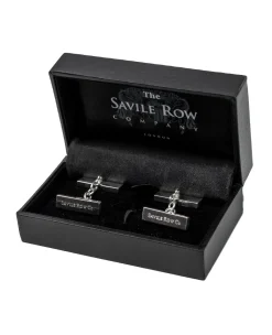 Sterling Silver Rectangular Chain Cufflinks