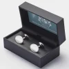 Sterling Silver Turned Push Cufflinks