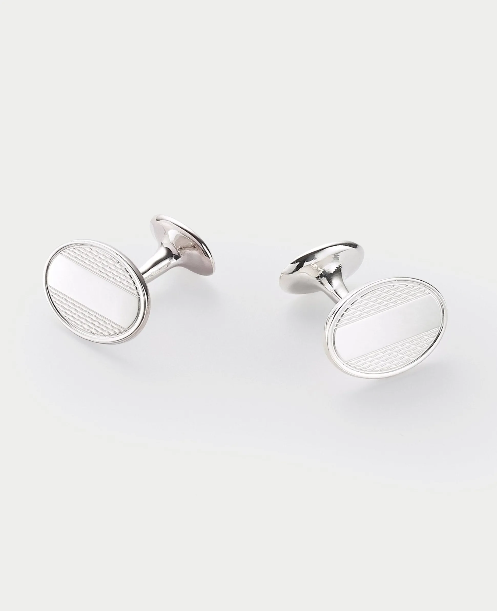Sterling Silver Turned Push Cufflinks