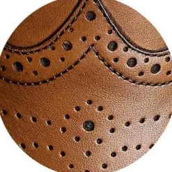 Tan Leather Brogue Derby Shoes