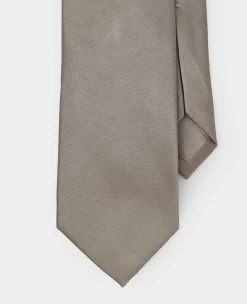 Warm Grey Seven Fold Silk Tie