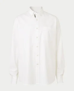 White Button-Down Classic Fit Oxford Shirt - Stripe Contrast Detail
